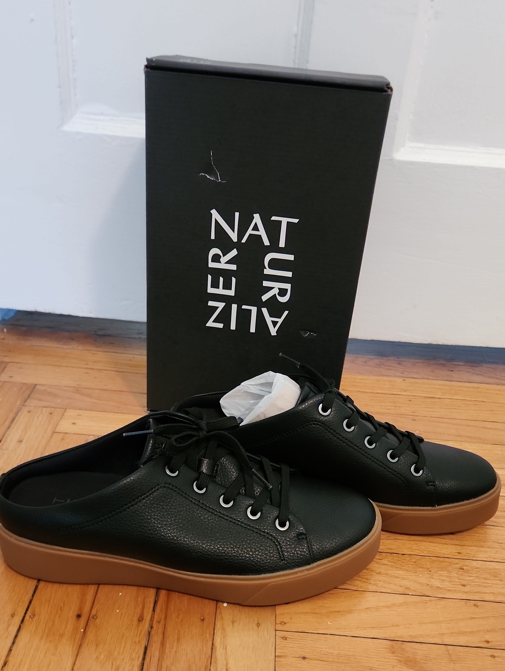 Naturalizer Black Leather Sneakers